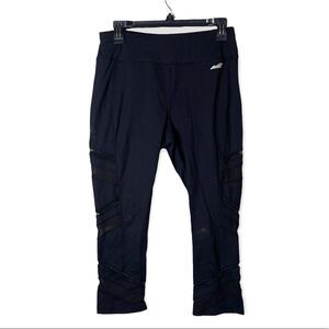 Avia Cropped Black Open Cut Workout Leggings